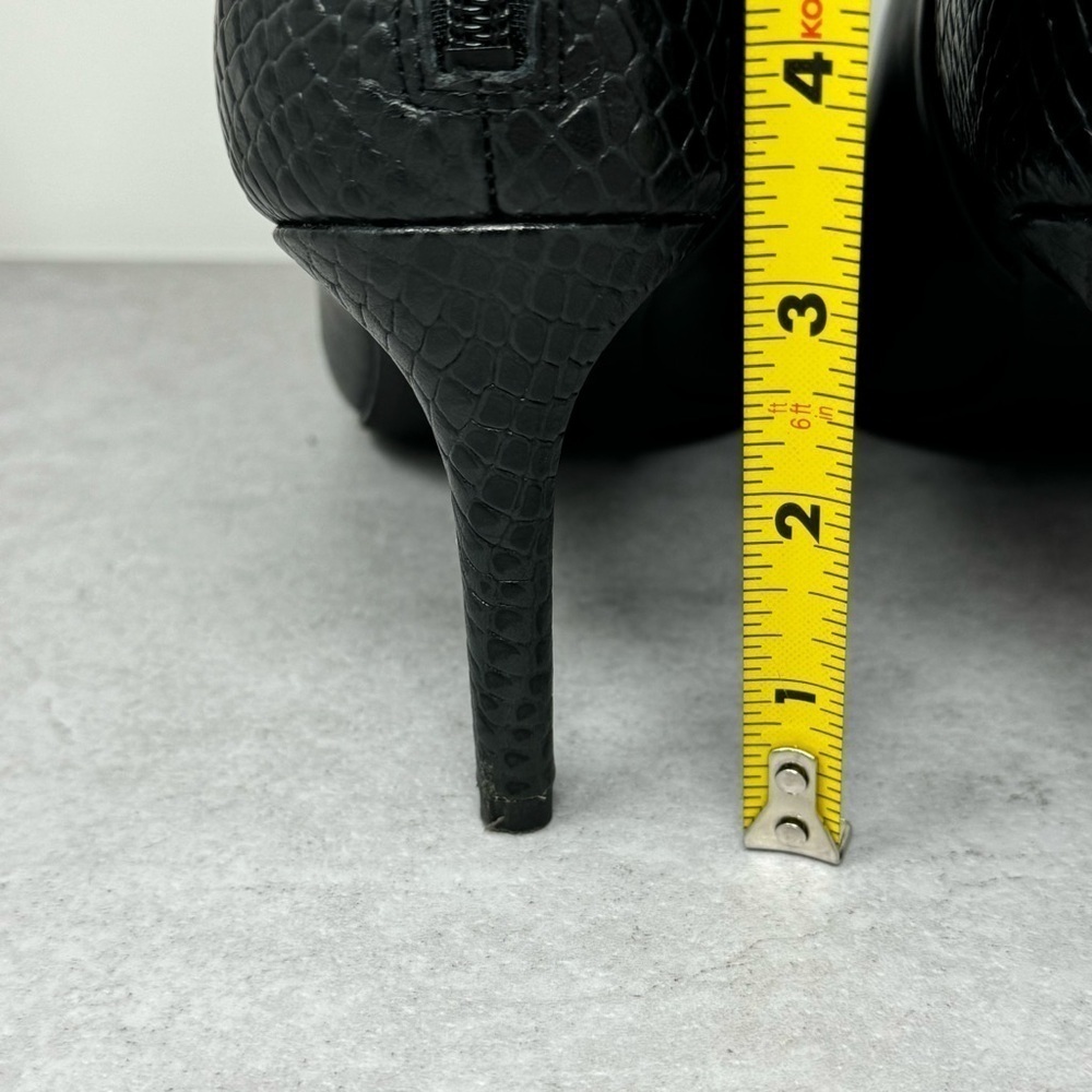 Cole Haan Grand Os Claremont Black Smooth Embossed Leather Bootie Womens Sz 10 B - Picture 6 of 11